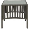 vidaXL Sunloungers 2 pcs with Table Poly Rattan Grey