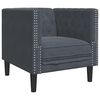 vidaXL Chesterfield Sofa Chair Dark Grey Velvet