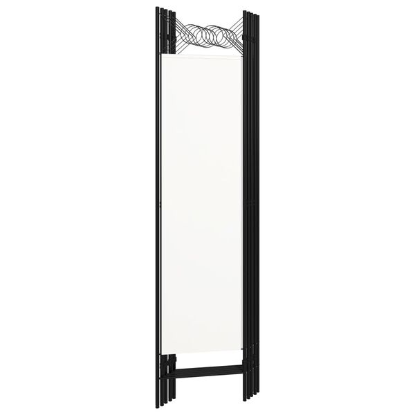 vidaXL 5-Panel Room Divider White 200x180 cm