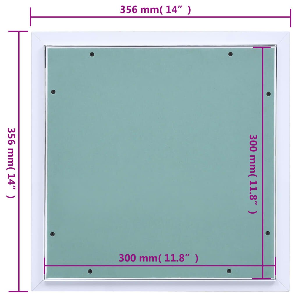 vidaXL Access Panel with Aluminium Frame and Plasterboard 300x300 mm