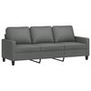 vidaXL 2 Piece Sofa Set with Cushions Dark Grey Fabric