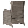 vidaXL Garden Bench 2 pcs Grey Poly Rattan