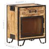 vidaXL Bedside Cabinet 43x30x51 cm Solid Rough Mango Wood