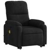 vidaXL Stand up Massage Recliner Chair Black Microfibre Fabric