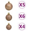 vidaXL Artificial Hinged Christmas Tree 150 LEDs & Ball Set 150 cm
