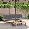 vidaXL 3 Piece Garden Pallet Sofa Set with Cushions Solid Wood Acacia