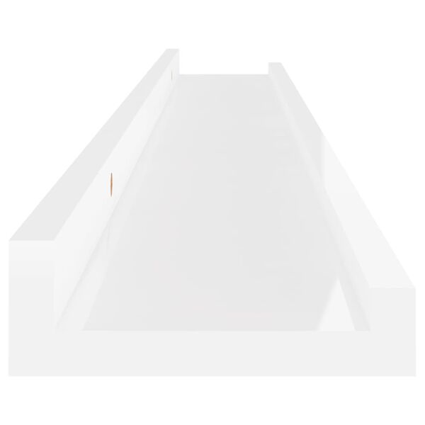 vidaXL Wall Shelves 4 pcs High Gloss White 80x9x3 cm