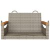 vidaXL Swing Bench Grey 63x62x40 cm Poly Rattan