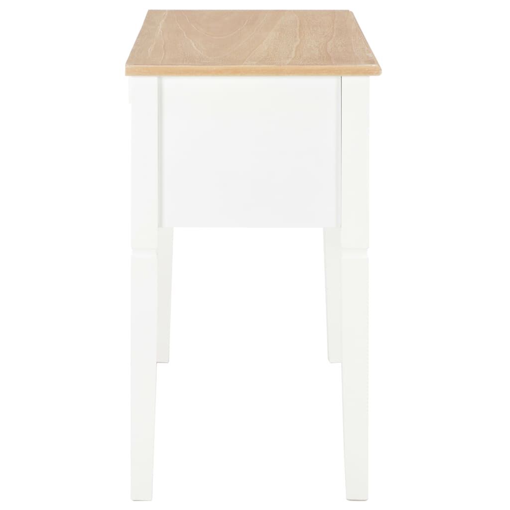 vidaXL Writing Desk White 109.5x45x77.5 cm Wood