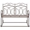 vidaXL Garden Bench 104 cm Iron Antique Brown