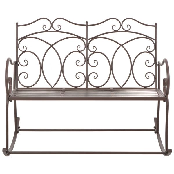 vidaXL Garden Bench 104 cm Iron Antique Brown
