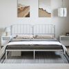vidaXL Metal Bed Frame without Mattress with Headboard White 193x203cm