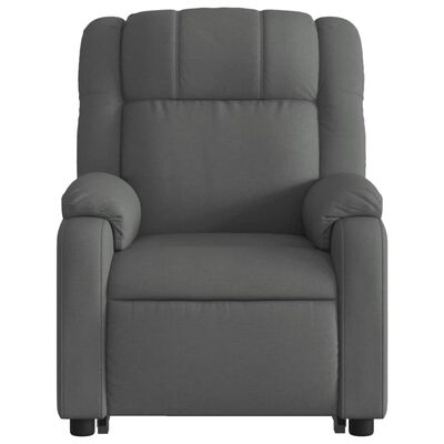 vidaXL Stand up Massage Recliner Chair Dark Grey Fabric