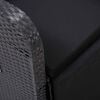 vidaXL Outdoor Dining Set with Cushion 11 pcs Black Poly rattan