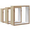 vidaXL Wall Cube Shelves 3 pcs White and Sonoma Oak