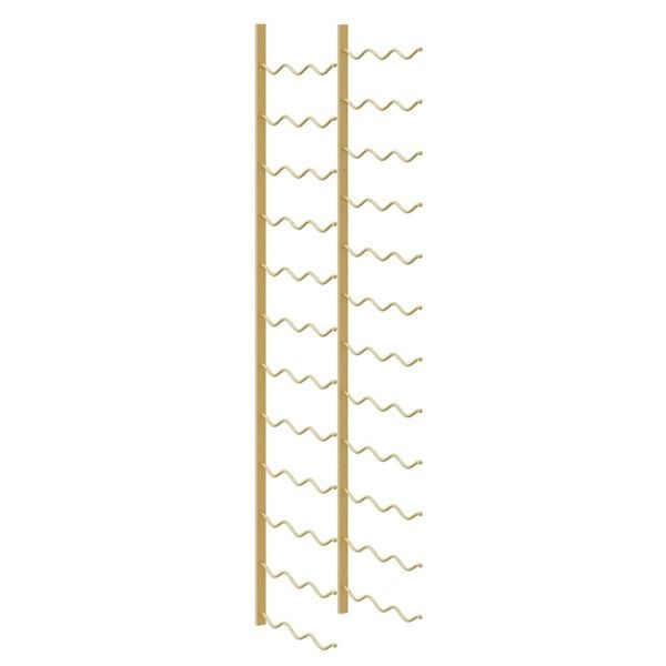 vidaXL Wall Mounted Wine Rack for 36 Bottles Gold Iron