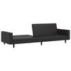 vidaXL 2-Seater Sofa Bed Black Faux Leather