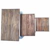 vidaXL Nesting Table Set 3 Pieces Solid Mahogany Wood
