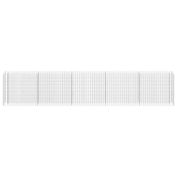vidaXL Gabion Raised Bed Galvanised Steel 450x30x90 cm
