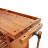 vidaXL Workbench with Drawers and Vices 192x62x83 cm Solid Wood Acacia