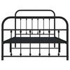 vidaXL Metal Bed Frame without Mattress with Footboard Black 100x200cm