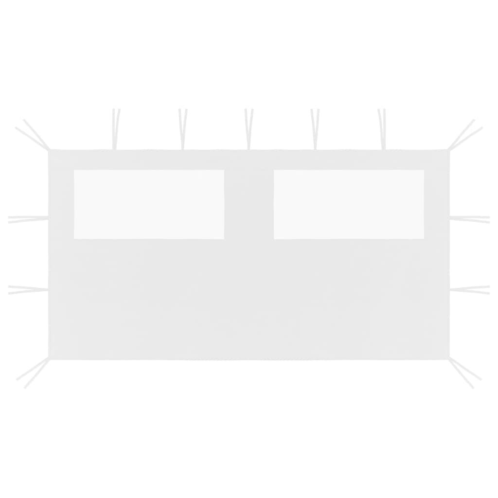 vidaXL Gazebo Sidewall with Windows 4x2 m White