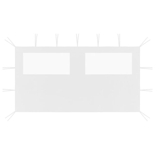 vidaXL Gazebo Sidewall with Windows 4x2 m White