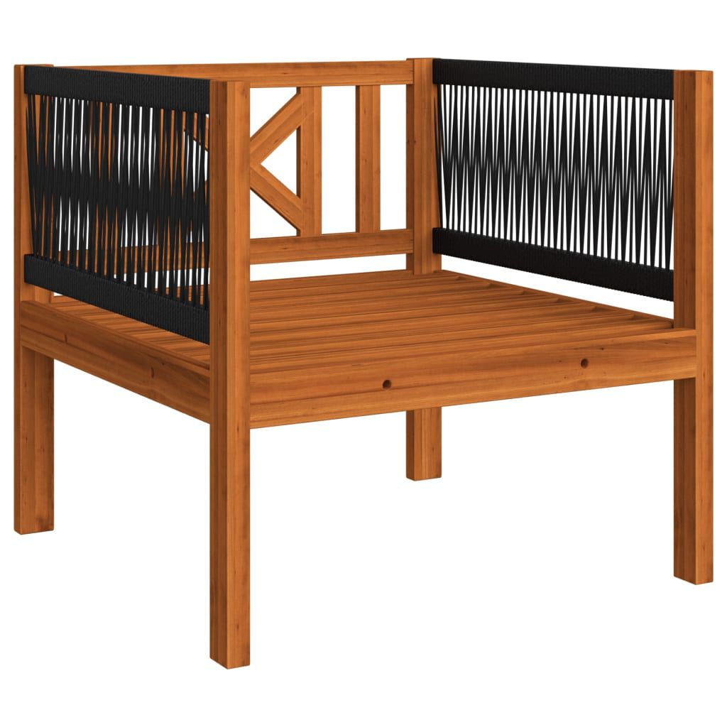 vidaXL 7 Piece Garden Lounge Set with Cushions Cream Solid Acacia Wood