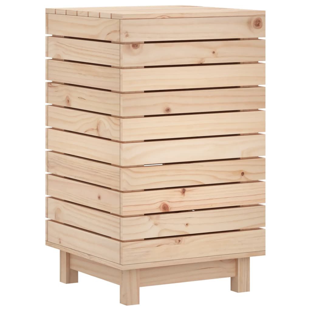 vidaXL Laundry Basket 44x44x76 cm Solid Wood Pine