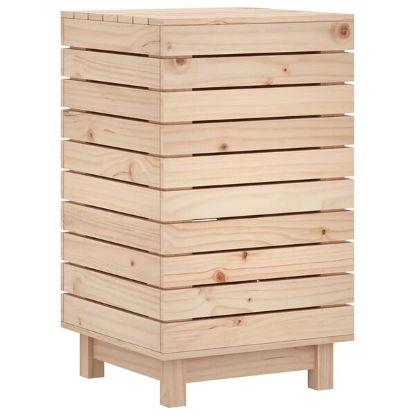 vidaXL Laundry Basket 44x44x76 cm Solid Wood Pine