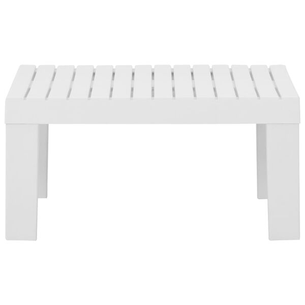 vidaXL 2 Piece Garden Lounge Set with Cushions Plastic White