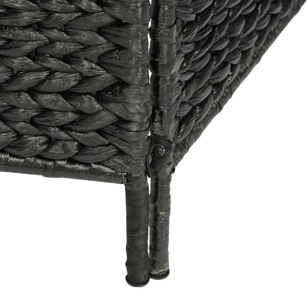 vidaXL 4-Panel Room Divider Black 154x160 cm Water Hyacinth