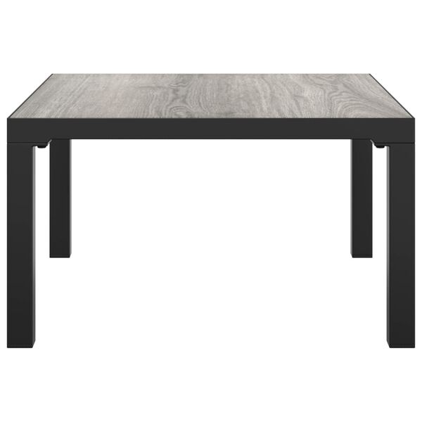 vidaXL Garden Coffee Table Grey 55x55x31 cm DPC and Steel