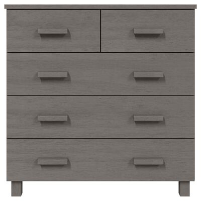 vidaXL Sideboard HAMAR Light Grey 79x40x80 cm Solid Wood Pine