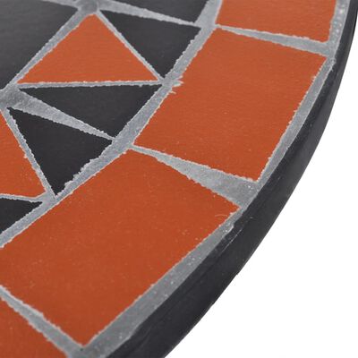 vidaXL Bistro Table Terracotta and White 60 cm Mosaic