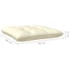 vidaXL Garden Corner Sofa with Cream Cushions Solid Pinewood
