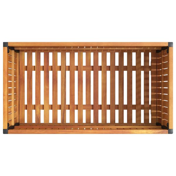 vidaXL Garden Planter 85x45x44 cm Solid Wood Acacia and Steel