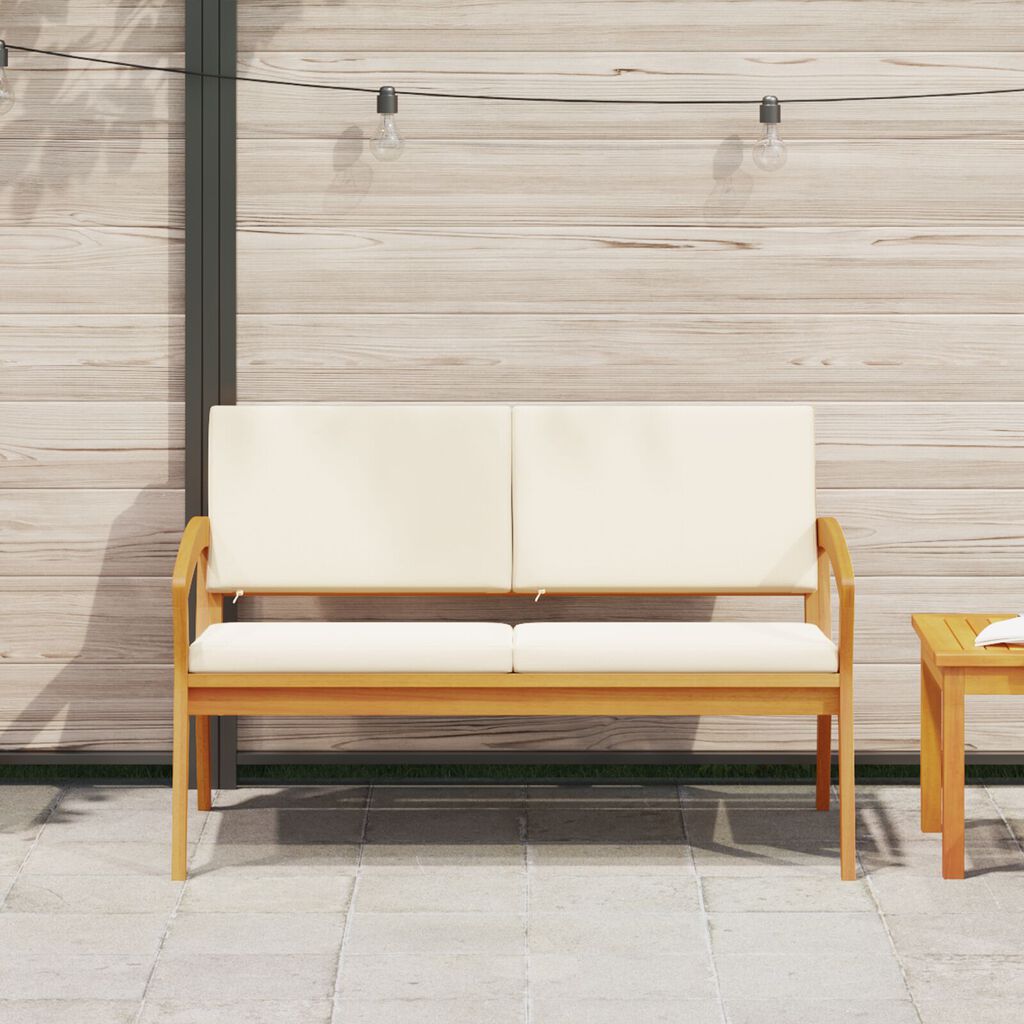 vidaXL Garden Bench with Cushions 115x70x72 cm Solid Wood Acacia