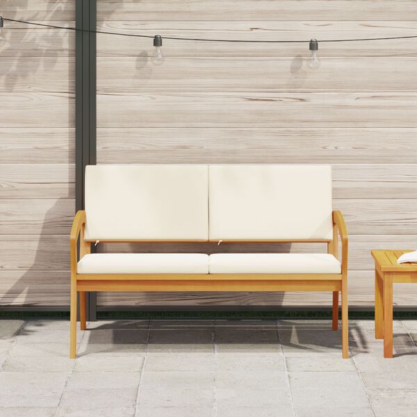 vidaXL Garden Bench with Cushions 115x70x72 cm Solid Wood Acacia