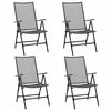 vidaXL Mesh Folding Chairs 4 pcs Steel Anthracite