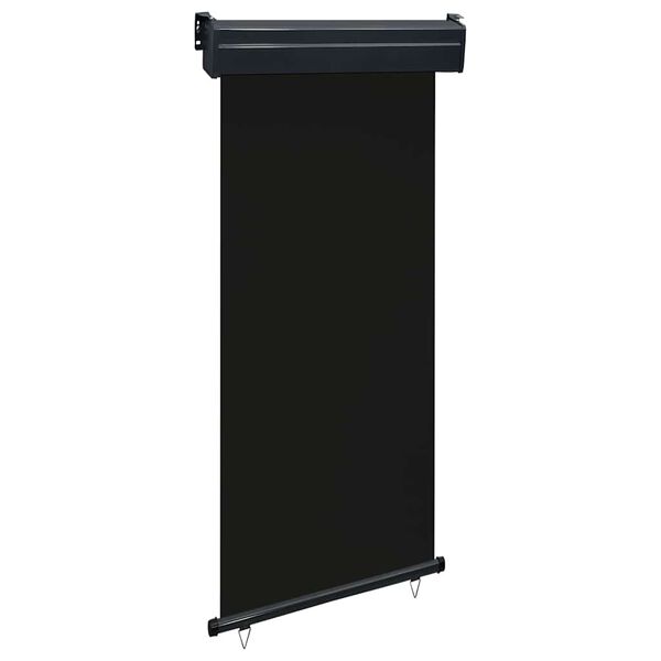 vidaXL Balcony Side Awning 105x250 cm Black