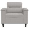 vidaXL Sofa Chair Light Grey 60 cm Microfibre Fabric