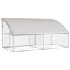 vidaXL Dog Kennel with Storage 2 pcs Silver 4 x 2 x 2 m Steel