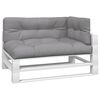 vidaXL Pallet Cushions 3 pcs Grey Fabric