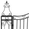 vidaXL Garden Gate Black 121x8x120 cm Wrought Iron