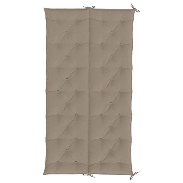 vidaXL Garden Bench Cushion Taupe 200x(50+50)x7cm Oxford Fabric