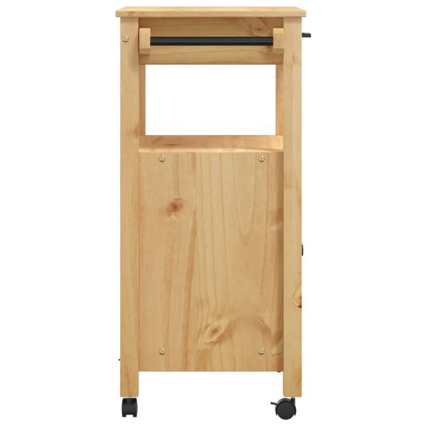vidaXL Kitchen Trolley MONZA 60x40x90 cm Solid Wood Pine