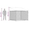 vidaXL Dog Cage with Roof and Door Grey 2x2x2 m Galvanised Steel