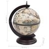 vidaXL Tabletop Globe Bar Wine Stand Eucalyptus Wood White