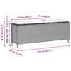 vidaXL Garden Bench with Cushion Grey 110x30x40.5 cm Poly Rattan